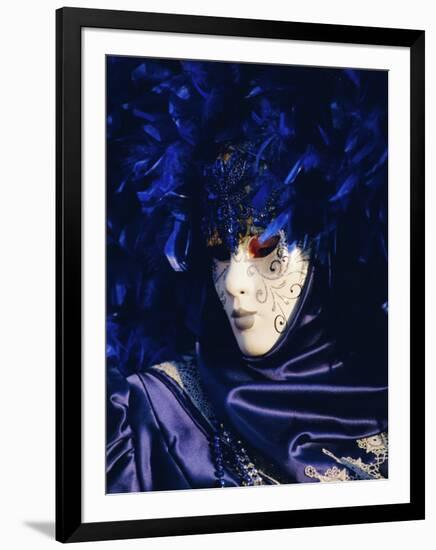 Person Wearing Masked Carnival Costume, Venice Carnival, Venice, Veneto, Italy-Bruno Morandi-Framed Photographic Print