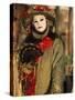 Person Wearing Masked Carnival Costume, Venice Carnival, Venice, Veneto, Italy-Bruno Morandi-Stretched Canvas