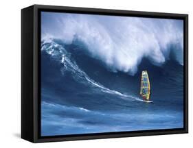 Person Windsurfing in the Sea-null-Framed Stretched Canvas