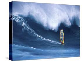 Person Windsurfing in the Sea-null-Stretched Canvas