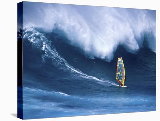 Person Windsurfing in the Sea-null-Stretched Canvas