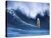 Person Windsurfing in the Sea-null-Stretched Canvas