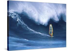 Person Windsurfing in the Sea-null-Stretched Canvas