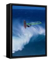 Person Windsurfing in the Sea-null-Framed Stretched Canvas