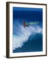 Person Windsurfing in the Sea-null-Framed Photographic Print