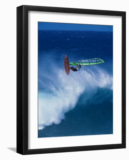 Person Windsurfing in the Sea-null-Framed Photographic Print