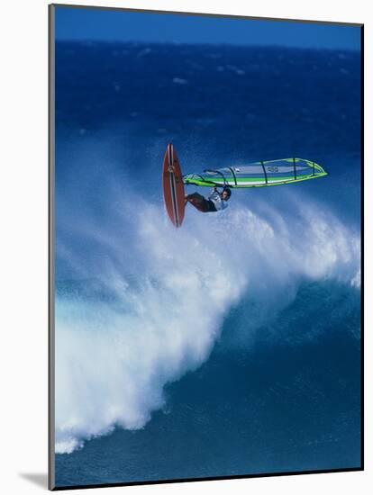 Person Windsurfing in the Sea-null-Mounted Photographic Print