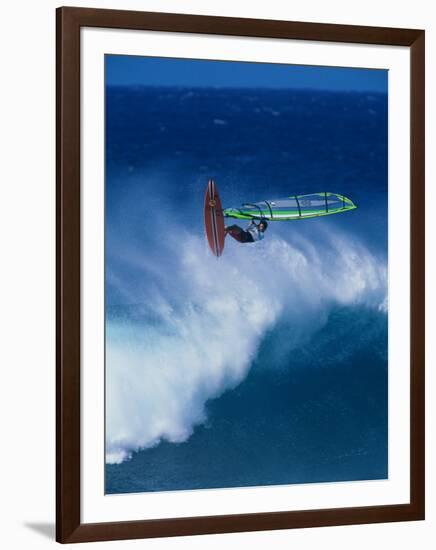 Person Windsurfing in the Sea-null-Framed Photographic Print