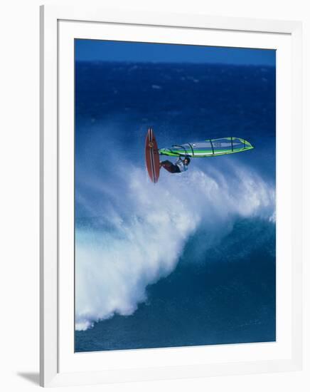 Person Windsurfing in the Sea-null-Framed Photographic Print