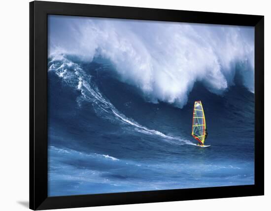 Person Windsurfing in the Sea-null-Framed Photographic Print