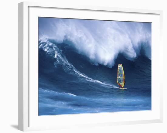 Person Windsurfing in the Sea-null-Framed Photographic Print