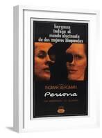 Persona, Argentinan poster, Bibi Andersson, Liv Ullmann, 1966-null-Framed Art Print