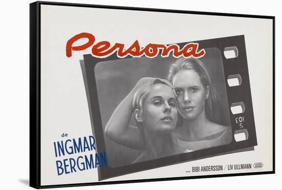 Persona, Bibi Andersson, Liv Ullmann, Belgian lobbycard, 1966-null-Framed Stretched Canvas