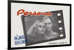 Persona, Bibi Andersson, Liv Ullmann, Belgian lobbycard, 1966-null-Framed Art Print