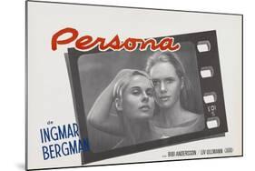 Persona, Bibi Andersson, Liv Ullmann, Belgian lobbycard, 1966-null-Mounted Art Print