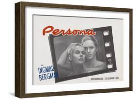 Persona, Bibi Andersson, Liv Ullmann, Belgian lobbycard, 1966-null-Framed Art Print