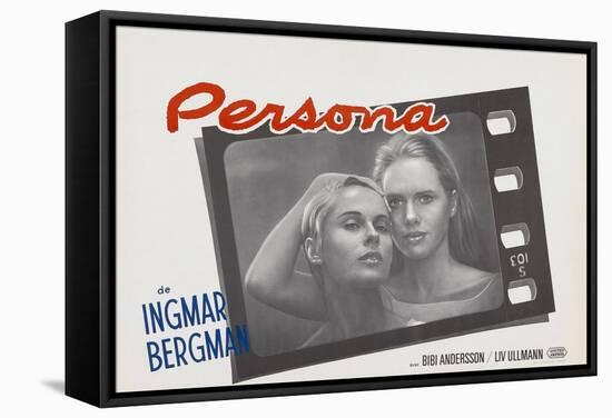 Persona, Bibi Andersson, Liv Ullmann, Belgian lobbycard, 1966-null-Framed Stretched Canvas