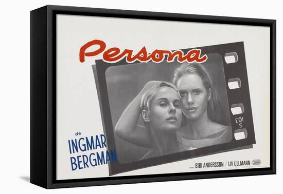 Persona, Bibi Andersson, Liv Ullmann, Belgian lobbycard, 1966-null-Framed Stretched Canvas
