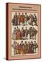 Personages in Paris Ladies and Gentlemen of the Late XVI Century-Friedrich Hottenroth-Stretched Canvas