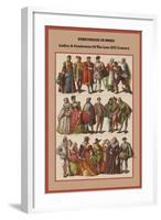 Personages in Paris Ladies and Gentlemen of the Late XVI Century-Friedrich Hottenroth-Framed Art Print