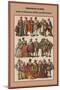 Personages in Paris Ladies and Gentlemen of the Late XVI Century-Friedrich Hottenroth-Mounted Art Print
