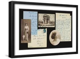 Personal Archives of Correspondence, 1897-1908, 1912-21 (Pen and Ink on Paper, B/W Photo)-Enrico Caruso-Framed Giclee Print