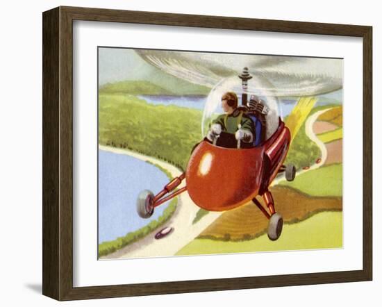 Personal Helicopter-null-Framed Art Print