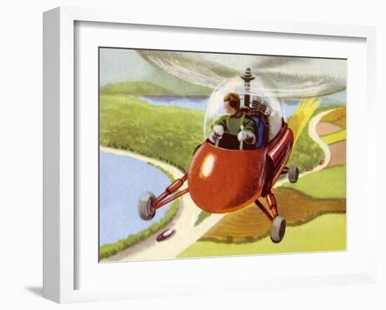 Personal Helicopter-null-Framed Art Print