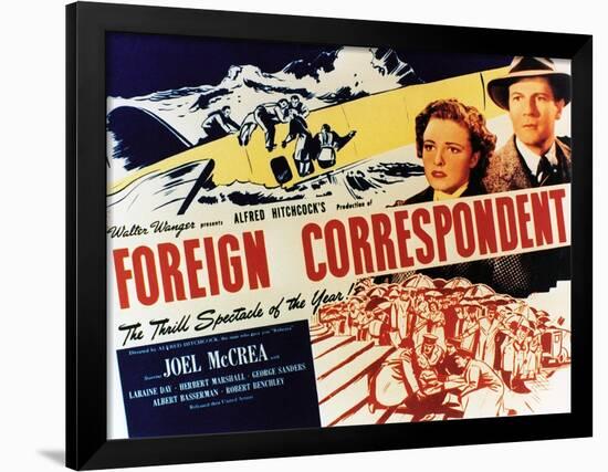 Personal History, 1940 "Foreign Correspondent" Directed by Alfred Hitchcock-null-Framed Giclee Print