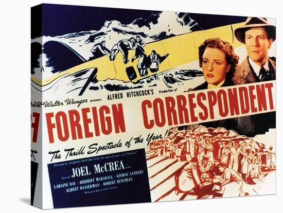 Personal History, 1940 "Foreign Correspondent" Directed by Alfred Hitchcock-null-Stretched Canvas