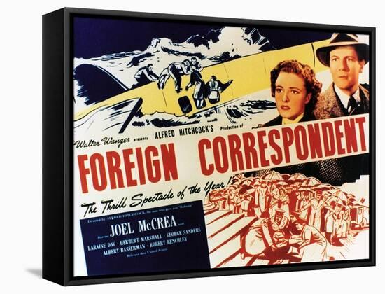 Personal History, 1940 "Foreign Correspondent" Directed by Alfred Hitchcock-null-Framed Stretched Canvas