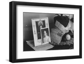 Personal mementoes including autographed photograph at Manzanar Relocation Center, 1943-Ansel Adams-Framed Photographic Print