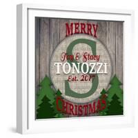 Personalized Christmas Sign V1-LightBoxJournal-Framed Giclee Print