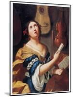 Personification of Music , 1659–1659 (Oil on Canvas)-Elisabetta Sirani-Mounted Giclee Print