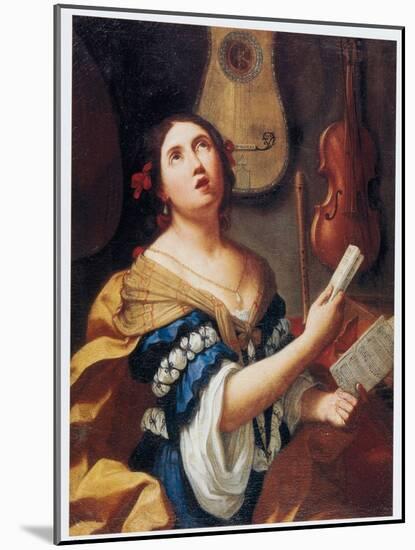 Personification of Music , 1659–1659 (Oil on Canvas)-Elisabetta Sirani-Mounted Giclee Print