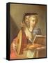 Personification of Music: a Young Woman Playing a Lute-Francesco Trevisani-Framed Stretched Canvas