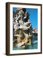 Personification of River Ganges, Detail from Fountain of Four Rivers-Gian Lorenzo Bernini-Framed Giclee Print