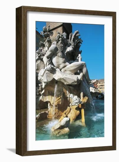 Personification of River Ganges, Detail from Fountain of Four Rivers-Gian Lorenzo Bernini-Framed Giclee Print