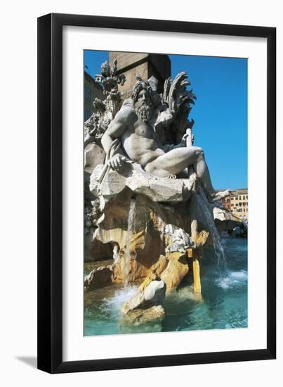 Personification of River Ganges, Detail from Fountain of Four Rivers-Gian Lorenzo Bernini-Framed Giclee Print