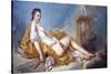 Personification of Sculpture-Jean-Honoré Fragonard-Stretched Canvas