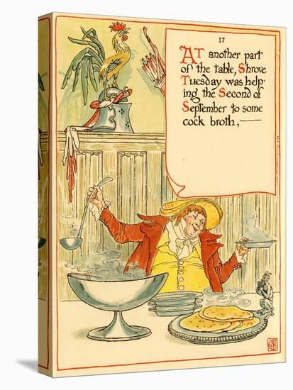 Personification Of Shrove Tuesday Ladles Our Chicken Soup-Walter Crane-Stretched Canvas