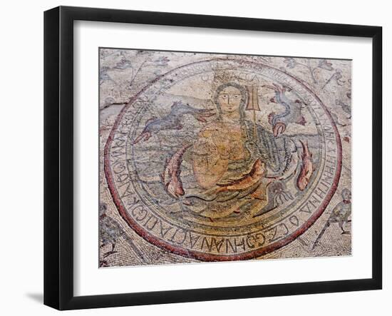 Personification of the Sea Floor Mosaic, Church of the Apostles, Madaba, Jordan, Middle East-Schlenker Jochen-Framed Photographic Print