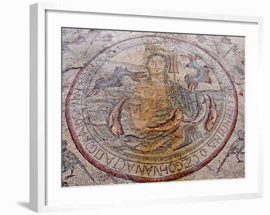 Personification of the Sea Floor Mosaic, Church of the Apostles, Madaba, Jordan, Middle East-Schlenker Jochen-Framed Photographic Print