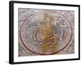 Personification of the Sea Floor Mosaic, Church of the Apostles, Madaba, Jordan, Middle East-Schlenker Jochen-Framed Photographic Print