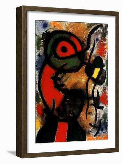 Personnage et Oiseau, c.1948-Joan Miro-Framed Art Print