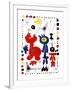 Personnage et Oiseaux-Joan Miro-Framed Art Print