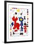 Personnage et Oiseaux-Joan Miro-Framed Art Print