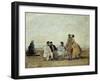 Personnages Sur la Plage-Eug?ne Boudin-Framed Giclee Print