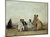 Personnages Sur la Plage-Eug?ne Boudin-Mounted Giclee Print