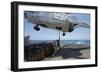 Personnel Attach a Cargo Hook to an SA-330J Puma Helicopter-null-Framed Photographic Print